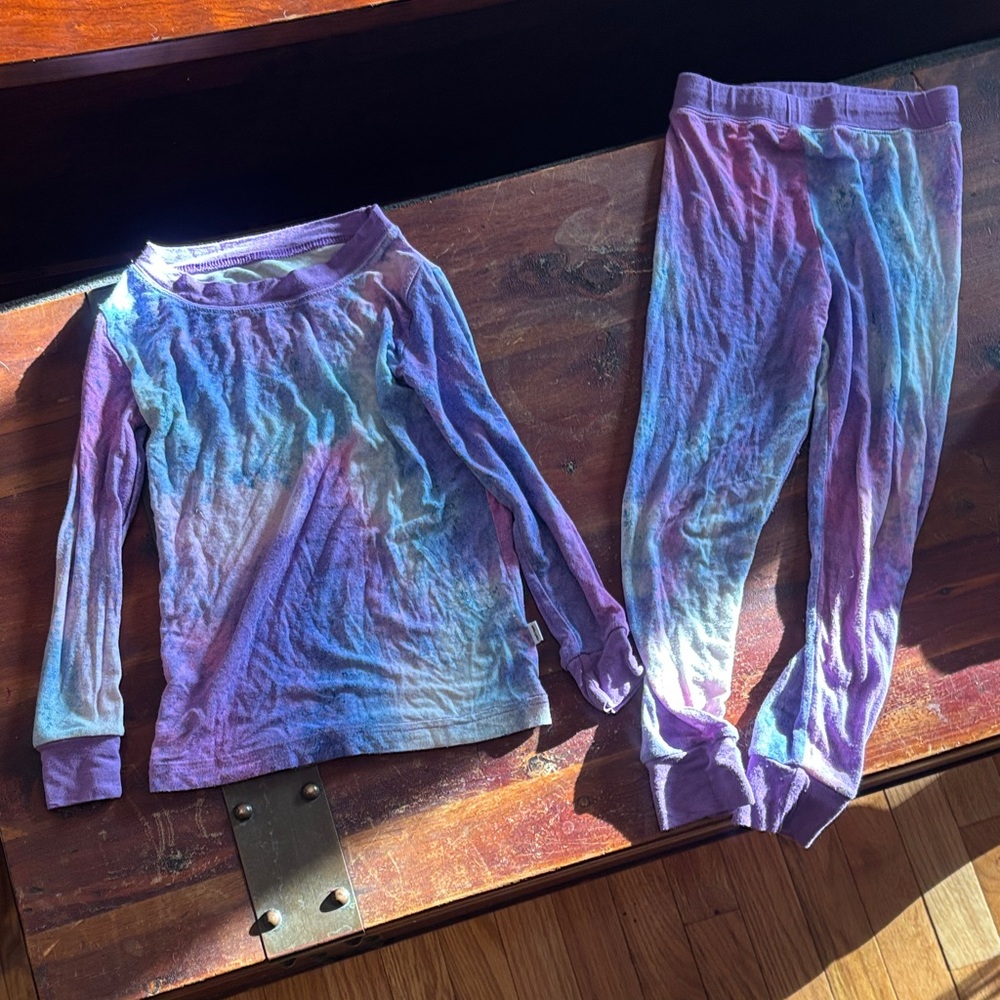 Little Sleepies 2T purple Tie-Dye Pajama Set